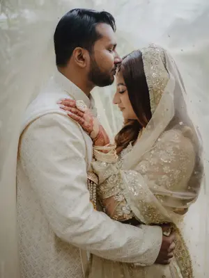 Soft love, loud emotions ✨
A story where every touch feels like forever, and every glance holds a promise.
This is what timeless love looks like 🤍
Makeover by @makeoversbyanmonn 
Photo credit @cineweddingbynabhanzaman 
Which moment made your heart pause? 👇

⸻

Hashtags:

#bangladeshiwedding  #gorgeousbangladeshis #desibridal  #weddinginspo #bdweddings